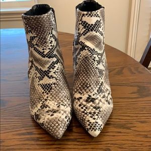 Like new snake skin booties